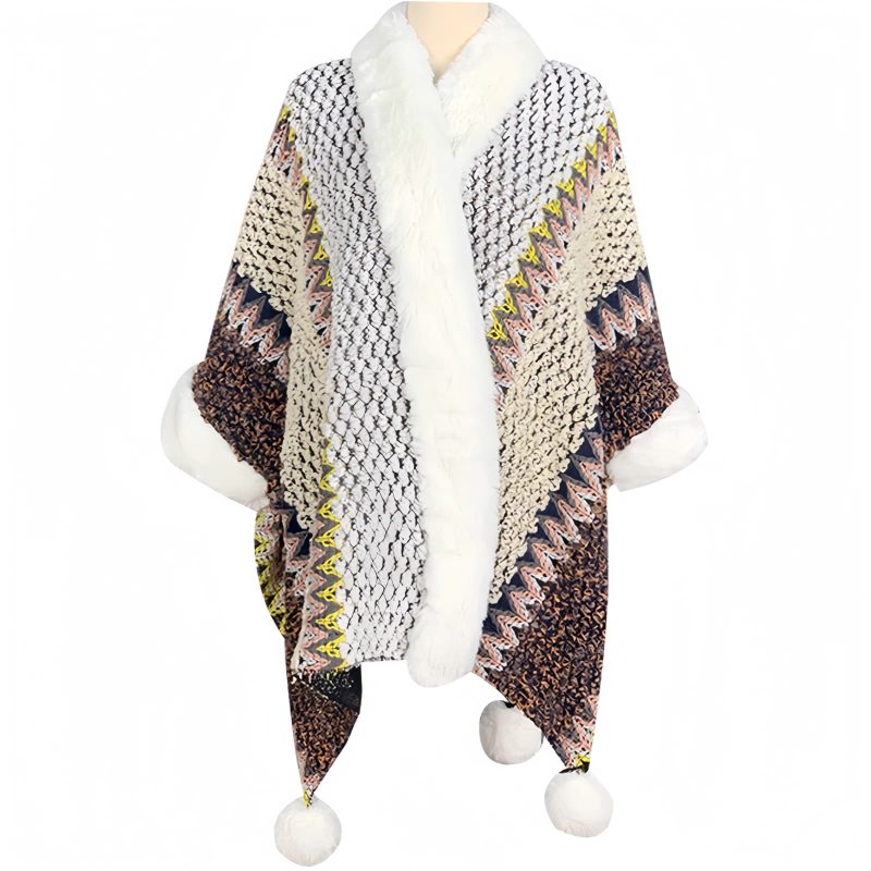 Tibetischer Streifenschal in Multicolor Tibetan Multicolored Striped Shawl
