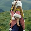 Tibetischer Streifenschal in Multicolor Tibetan Multicolored Striped Shawl