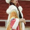 Tibetischer Streifenschal in Multicolor Tibetan Multicolored Striped Shawl