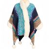 Tibetischer Streifenschal in Multicolor Tibetan Multicolored Striped Shawl