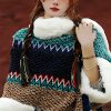 Tibetischer Streifenschal in Multicolor Tibetan Multicolored Striped Shawl