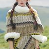 Tibetischer Streifenschal in Multicolor Tibetan Multicolored Striped Shawl