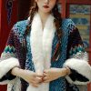 Tibetischer Streifenschal in Multicolor Tibetan Multicolored Striped Shawl