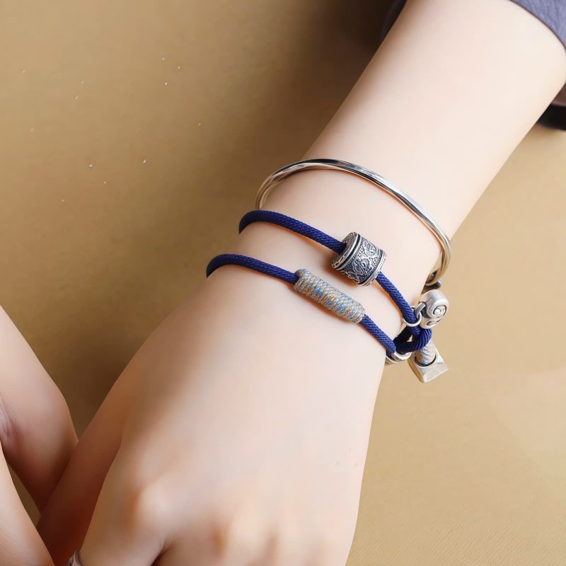 Tibetan Om Mani Padme Hum Amulet Double Wrap Bracelet Tibetan Om Mani Padme Hum Amulet Double Wrap Bracelet