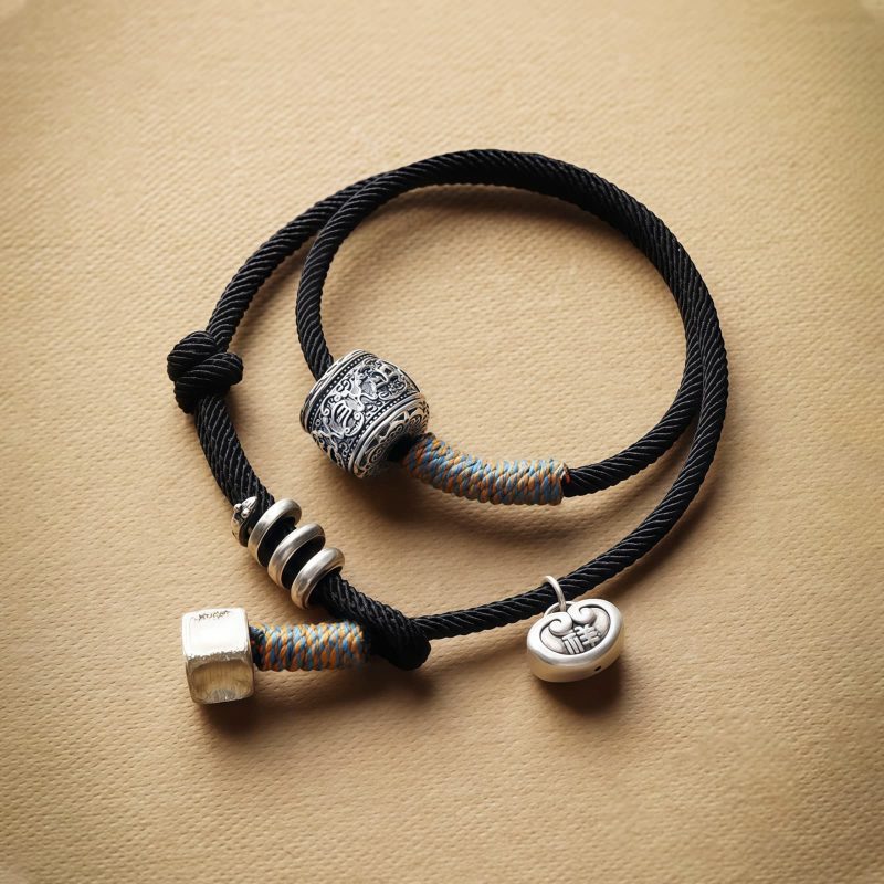 Tibetan Om Mani Padme Hum Amulet Double Wrap Bracelet Tibetan Om Mani Padme Hum Amulet Double Wrap Bracelet