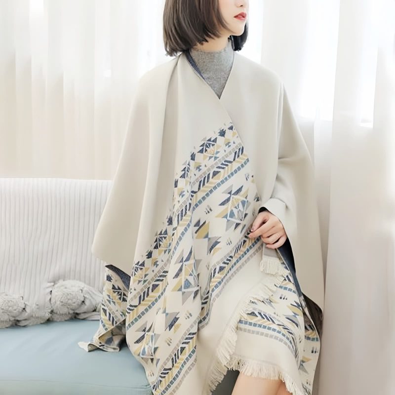 Tibetan Geometric Pattern Shawl Tibetan Geometric Pattern Shawl