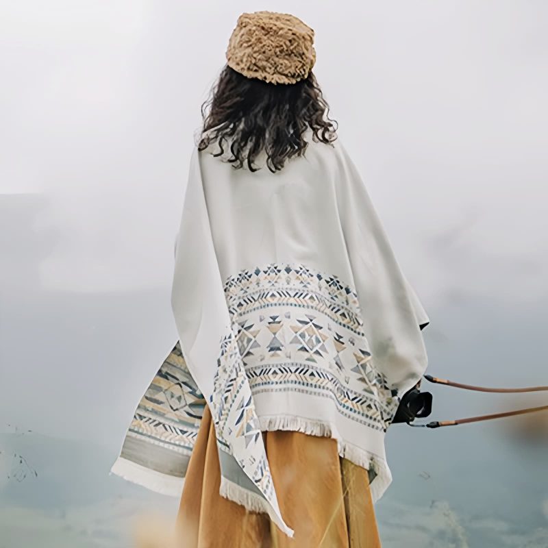 Tibetan Geometric Pattern Shawl Tibetan Geometric Pattern Shawl