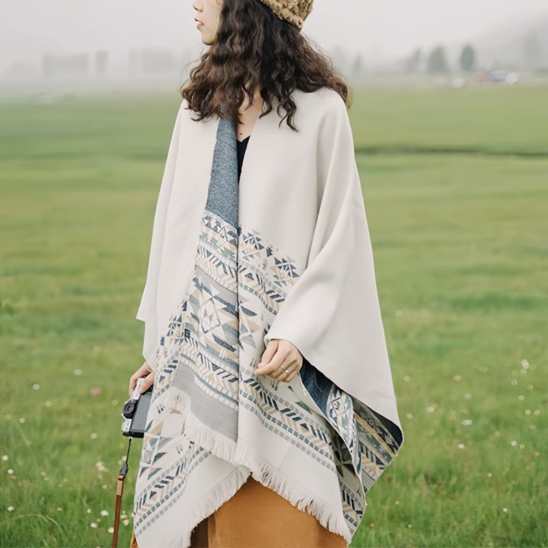 Tibetan Geometric Pattern Shawl Tibetan Geometric Pattern Shawl