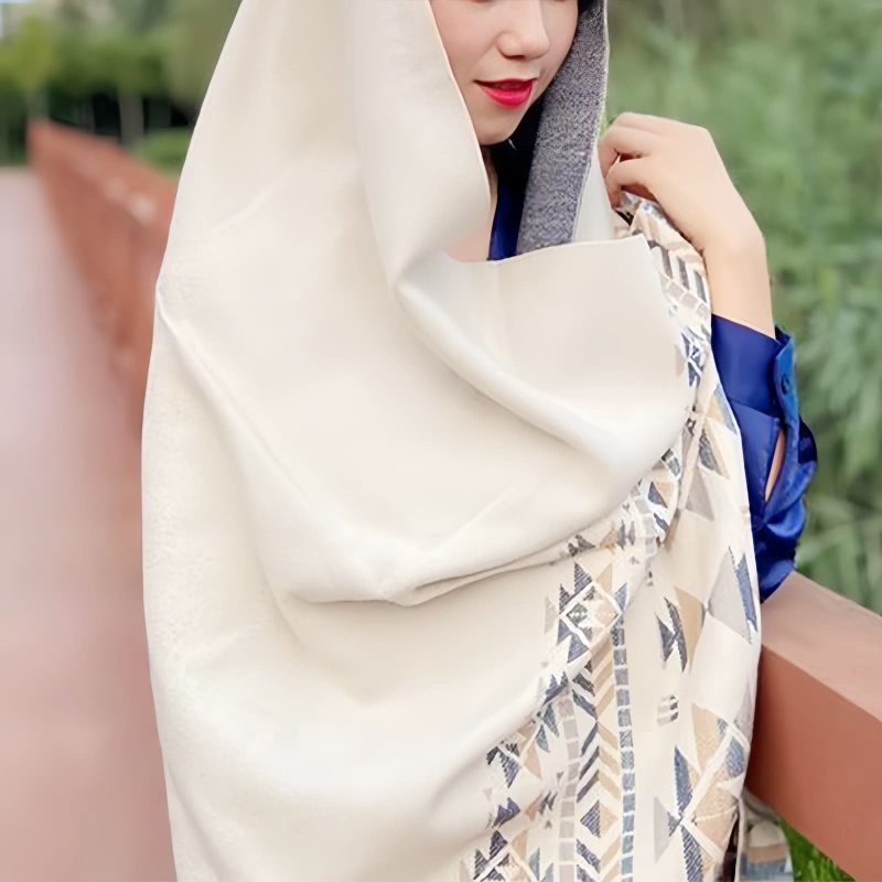 Tibetan Geometric Pattern Shawl Tibetan Geometric Pattern Shawl