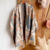 チベット風 牡丹唐草紋様 ショール Tibetan Polyester Peony Vine Shawl