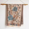 チベット風 牡丹唐草紋様 ショール Tibetan Polyester Peony Vine Shawl