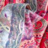 チベット風 牡丹唐草紋様 ショール Tibetan Polyester Peony Vine Shawl