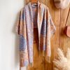 チベット風 牡丹唐草紋様 ショール Tibetan Polyester Peony Vine Shawl