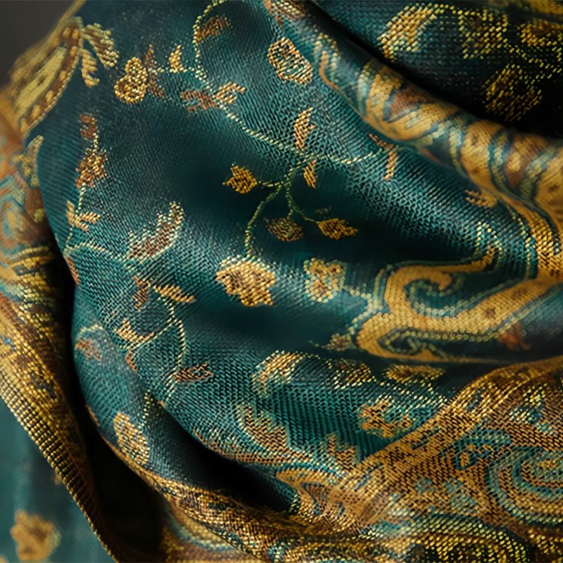 Tibetan Polyester Cashew Flower Wrap Tibetan Polyester Cashew Flower Wrap