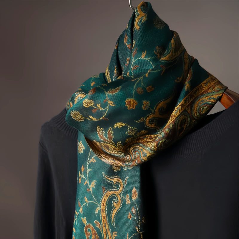 Tibetan Polyester Cashew Flower Wrap Tibetan Polyester Cashew Flower Wrap
