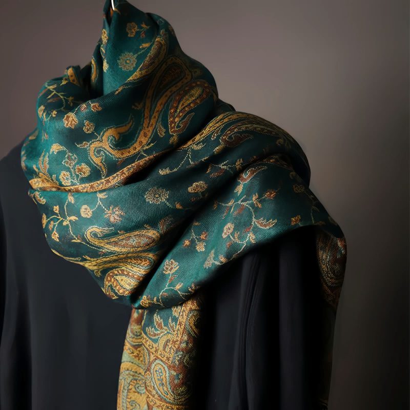 Tibetan Polyester Cashew Flower Wrap Tibetan Polyester Cashew Flower Wrap