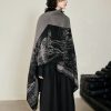 Tibetan Double-sided Shawl with Sika Deer Design Tibetan Double-sided Shawl with Sika Deer Design