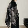 Tibetan Double-sided Shawl with Sika Deer Design Tibetan Double-sided Shawl with Sika Deer Design