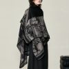 Tibetan Double-sided Shawl with Sika Deer Design Tibetan Double-sided Shawl with Sika Deer Design
