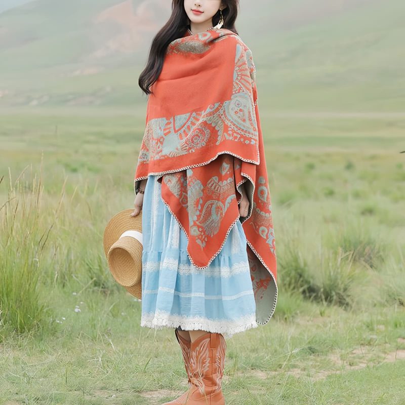 Tibetan Simple Pattern Shawl