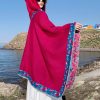 Tibetan Small Floral Hooded Shawl Tibetan Small Floral Hooded Shawl