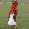 Tibetan Small Floral Hooded Shawl Tibetan Small Floral Hooded Shawl