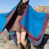 Tibetan Small Floral Hooded Shawl Tibetan Small Floral Hooded Shawl