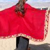 Tibetan Small Floral Hooded Shawl Tibetan Small Floral Hooded Shawl