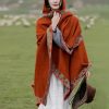 Tibetan Small Floral Hooded Shawl Tibetan Small Floral Hooded Shawl