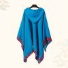 Tibetan Small Floral Hooded Shawl Tibetan Small Floral Hooded Shawl
