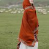 Tibetan Small Floral Hooded Shawl Tibetan Small Floral Hooded Shawl