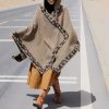 Tibetan Small Floral Hooded Shawl Tibetan Small Floral Hooded Shawl