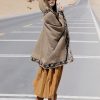 Tibetan Small Floral Hooded Shawl Tibetan Small Floral Hooded Shawl