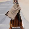 Tibetan Small Floral Hooded Shawl Tibetan Small Floral Hooded Shawl