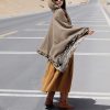 Tibetan Small Floral Hooded Shawl Tibetan Small Floral Hooded Shawl