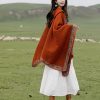Tibetan Small Floral Hooded Shawl Tibetan Small Floral Hooded Shawl