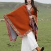 Tibetan Small Floral Hooded Shawl Tibetan Small Floral Hooded Shawl