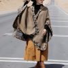 Tibetan Small Floral Hooded Shawl Tibetan Small Floral Hooded Shawl