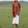 Tibetan Small Floral Hooded Shawl Tibetan Small Floral Hooded Shawl