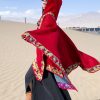 Tibetan Small Floral Hooded Shawl Tibetan Small Floral Hooded Shawl
