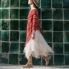 Tibetan Striped Pullover Tassel Shawl Tibetan Striped Pullover Tassel Shawl