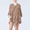 Tibetan Striped Pullover Tassel Shawl Tibetan Striped Pullover Tassel Shawl
