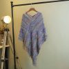 Tibetan Striped Pullover Tassel Shawl Tibetan Striped Pullover Tassel Shawl