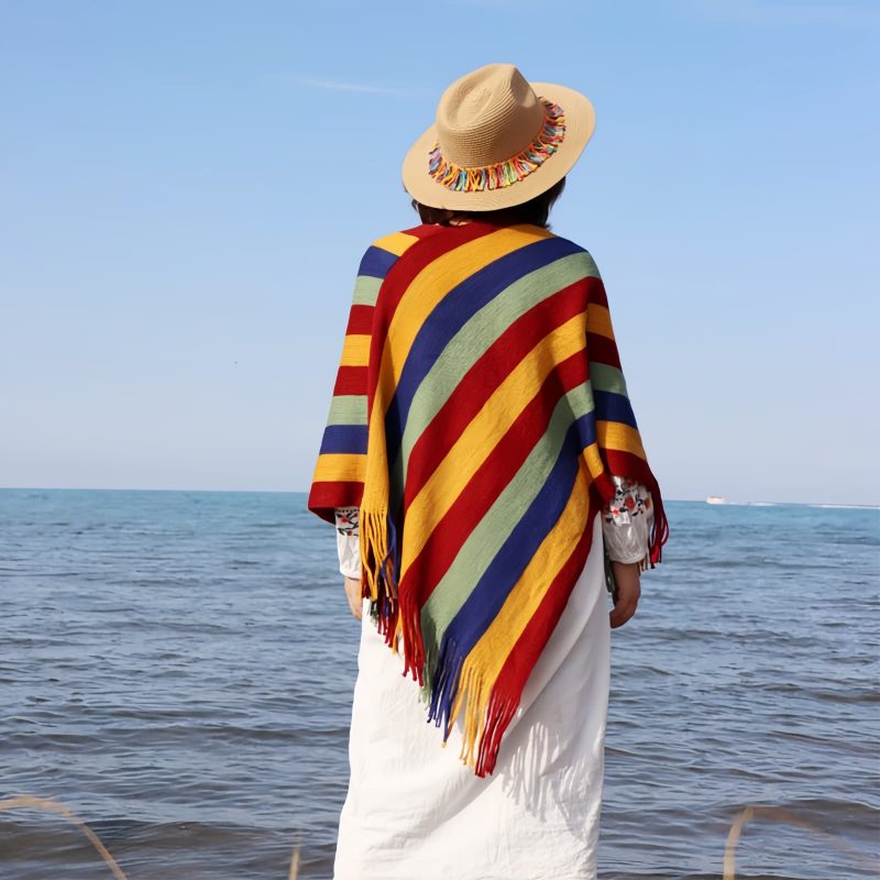 Tibetan Tassel Design Cozy Travel Shawl Tibetan Tassel Design Cozy Travel Shawl