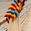 Tibetan Tassel Design Cozy Travel Shawl Tibetan Tassel Design Cozy Travel Shawl