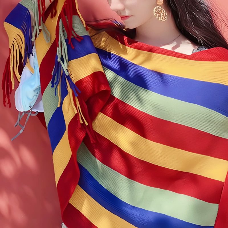 Tibetan Tassel Design Cozy Travel Shawl Tibetan Tassel Design Cozy Travel Shawl