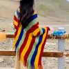 Tibetan Tassel Design Cozy Travel Shawl Tibetan Tassel Design Cozy Travel Shawl
