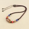 Tibetan Three-Eye Dzi Bead Protection Necklace Tibetan Three-Eye Dzi Bead Protection Necklace