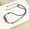 Tibetan Three-Eye Dzi Bead Protection Necklace Tibetan Three-Eye Dzi Bead Protection Necklace