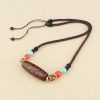 Tibetan Three-Eye Dzi Bead Protection Necklace Tibetan Three-Eye Dzi Bead Protection Necklace